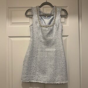 Adelaine Sequin Tweed Mini Dress- size 2 worn once